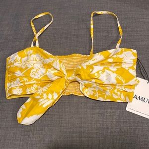 AMUR Alva Top in Tuscany Yellow Floral